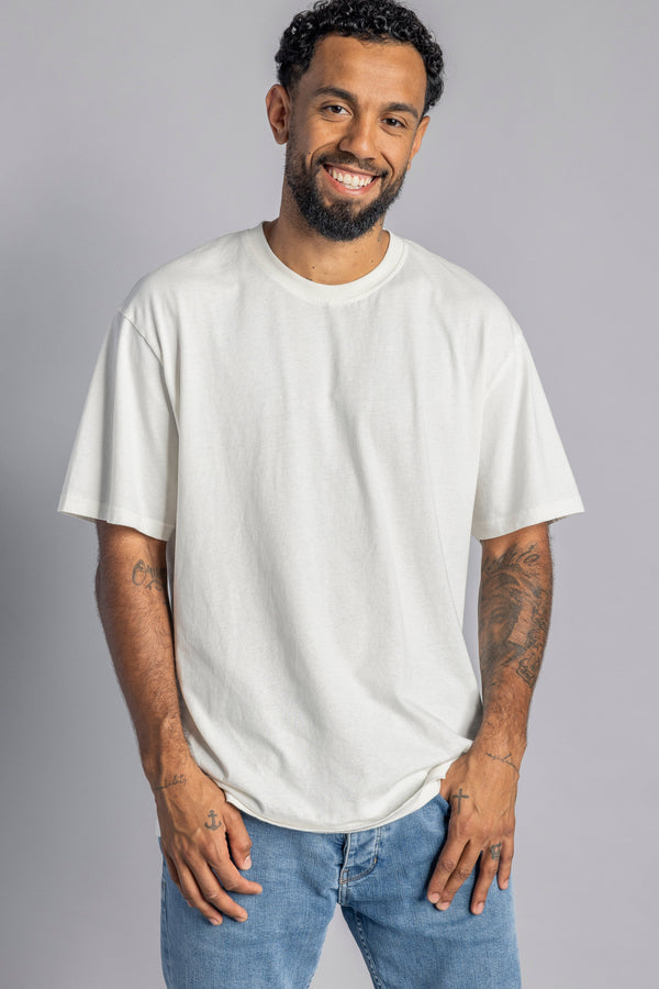 Recycled Cotton T-Shirt OVERSIZED, Off-White