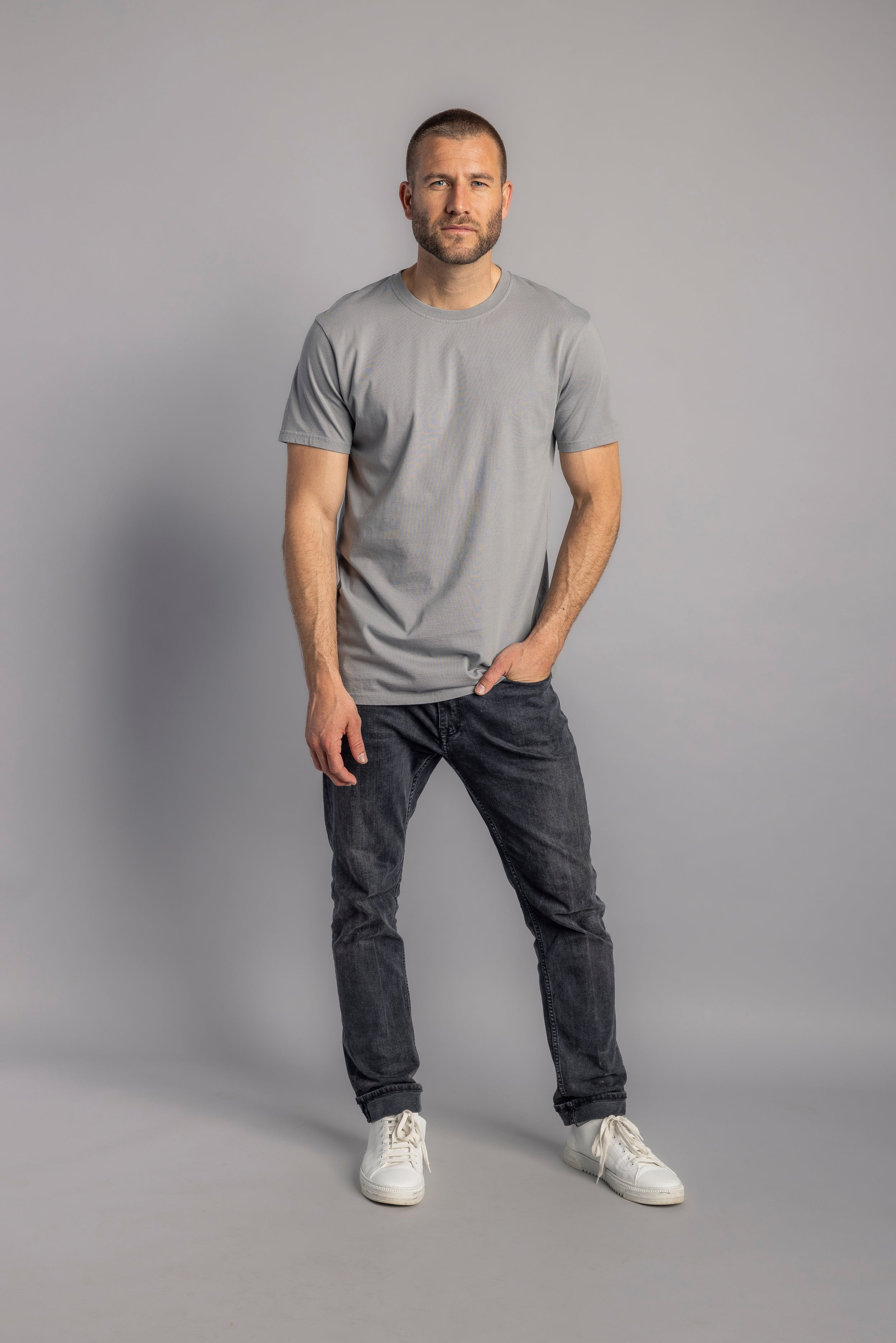 Premium Blank T-Shirt SLIM, Silver Dust