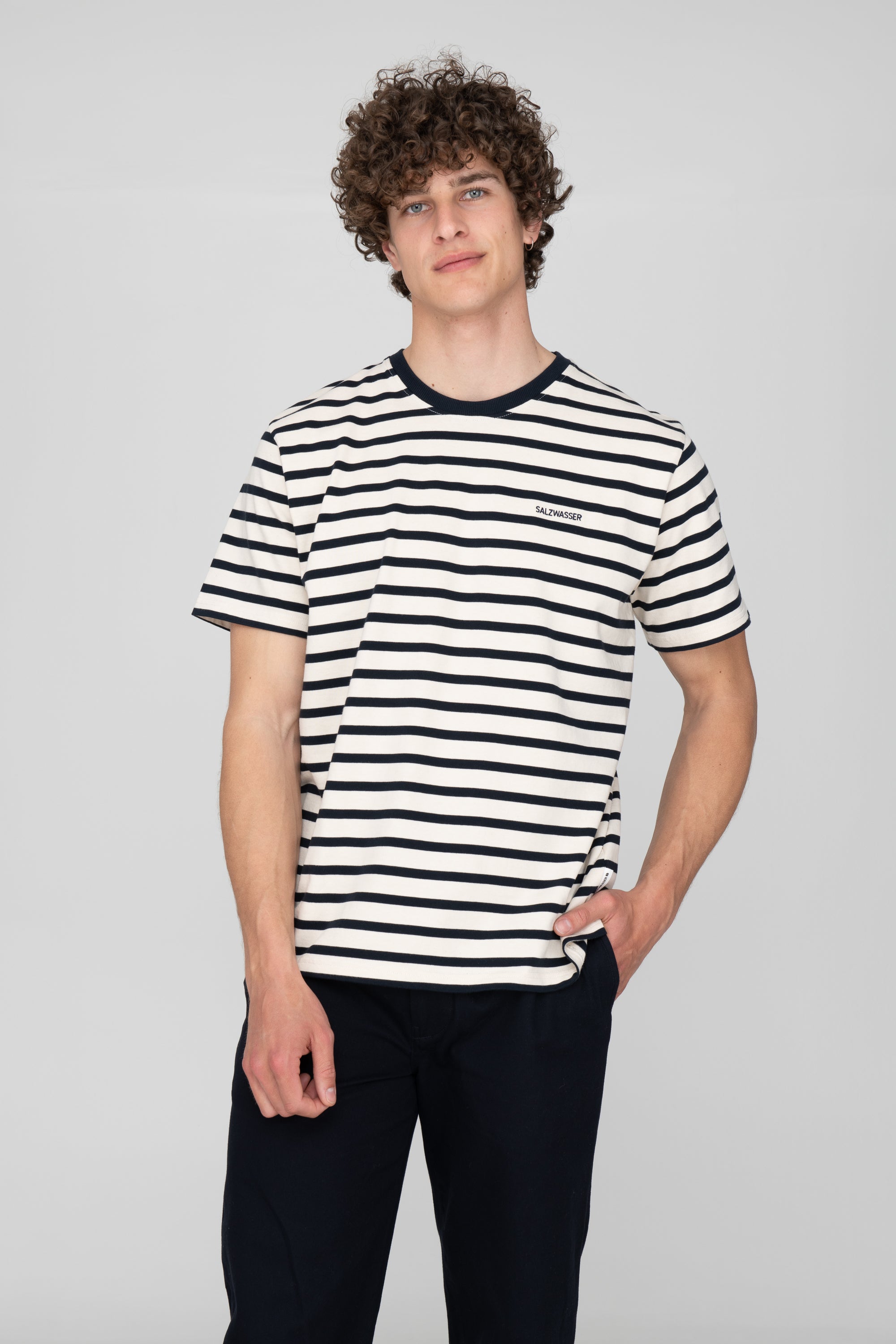 Heavy T-Shirt Jasper Navy-Striped