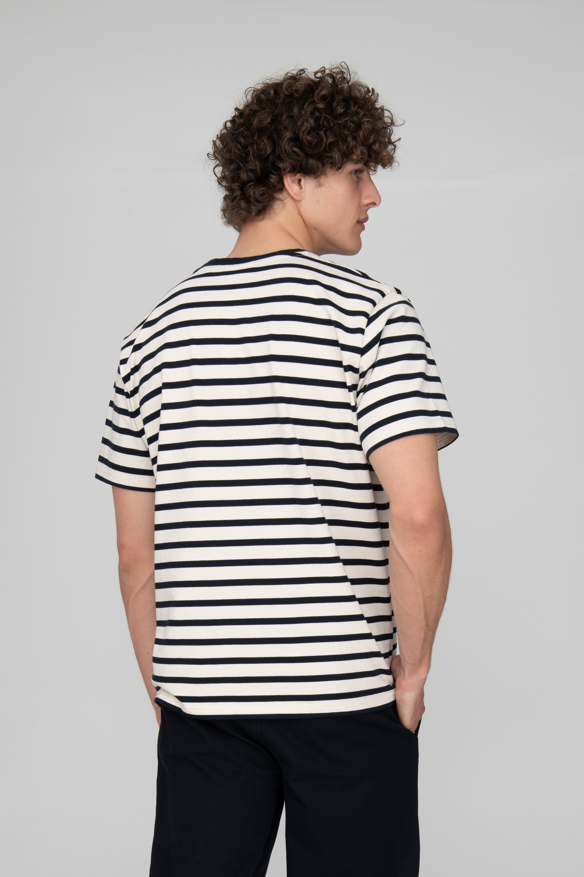 Heavy T-Shirt Jasper Navy-Striped