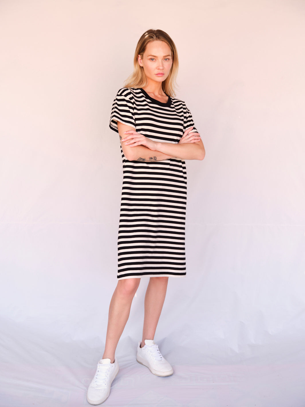 T-Shirt Kleid Streifen aus Organic Cotton