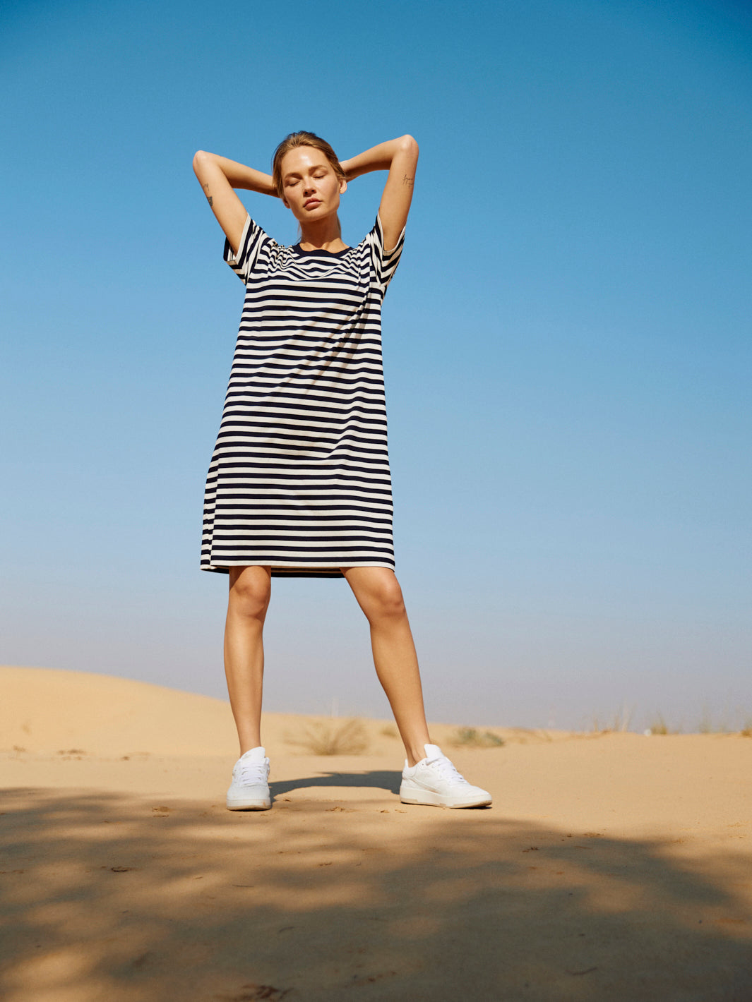 T-Shirt Kleid Streifen aus Organic Cotton
