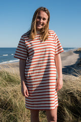 T-Shirt Kleid Sol Orange-Striped