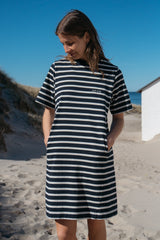 T-Shirt Kleid Sol Navy-Striped